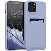 kwmobile Custodia Compatibile con Apple iPhone 14 Cover - Back Case Cellulare con Slot Porta Carte - Morbida in Silicone TPU lavanda