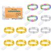Vacoulery [12 Pezzi] Stringa Luci LED a Batteria, 2M Filo di Rame con 20 LEDs Lucine Led Decorative a Batteria Multicolore Impermeabile Luci Led Stringa per Esterni e Interni, Casa, Feste, Matrimonio (3 Colori)