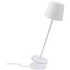 K-Bright Lampada LED Dimmerabile da tavolo in alluminio, H38cm，Ricaricabile Colore luce calda Per interni/esterni Lampada da tavolo con base di ricarica a contatto (Bianco)