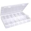 hünersdorff PP-Eco scatola di assortimento con 12 scomparti | robusta scatola di smistamento per viti e altre piccole parti | divisione fissa degli scomparti | 23,3 x 33,9 x 5,8 cm, trasparente