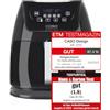 Caso 3179 - Friggitrice ad aria calda 1400, in acciaio INOX, 3 litri, colore: Nero