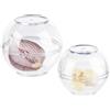 Relaxdays, trasparente Porta Cipolla, Set 2 Salvacipolla e Aglio, Contenitore Food Saver da Frigo, in Plastica,Ø 7 & 9 cm