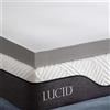 LUCID 7,5 cm Topper in memory foam con gel rinfrescante e fibra di bambù, con Fodera per topper, antiscivolo, lavabile in lavatrice, Topper Una Piazza e mezza 120x190 cm