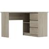 Selsey Geranio - scrivania angolare/scrivania per computer - rovere sonoma - 124 cm
