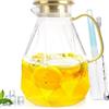 Miudeco Caraffa in Vetro Con Coperchio, Brocca Acqua, 2.2L/74Oz
