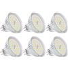 AIMHEIM MR16 GU5.3 12V LED Luce Fredda 6000K 3.8W GU5,3 Lampadine LED MR16 GU5.3 12V Faretti GU5.3 Equivalente 40W Lampadina Alogene, 450LM 120 Gradi Non-Dimmerabile, 6 Pezzi