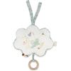 Kaloo - Petites Chansons - Carillon in Legno e Tessuto - Cuscino Musicale 15 cm - Ninnananna Une Souris Verte - Cuscino Sensoriale Neonato - Verde e Bianco - Dalla Nascita, K210000