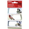 APLI 18442 - Etichette scolastiche Moto 9 u.