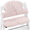 Hauck Cuscino Seggiolone Highchair Pad Select - Cuscino da Seduta per il Seggiolone Alpha+ in Cotone - Facile da Fissare, 2 Pezzi - Fiori, Rosa Jersey
