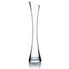 WGVI WGV - Vaso Maria Bud, larghezza 7,6 cm, altezza 40 cm, trasparente, alto taglio obliquo, in vetro concavo, centrotavola per matrimoni, feste, eventi, decorazione per casa e ufficio, 1 pezzo