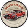Nostalgic-Art Orologio da parete, Ford Mustang - GT 1967 Red - Idea regalo per amanti di auto, Decorazione per la cucina, Design vintage, Ø 31 cm