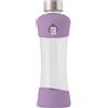 Equa Active Plum Borraccia 0,5L - Bottiglia di Vetro 550 ML con Custodia in Silicone - Bottiglia per Acqua in Vetro borosilicato - Vetro - Design Bottiglia Sport