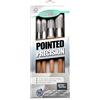 Axus Décor - Set di 4 pennelli di precisione appuntiti, colore: Grigio