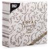 Papstar, 50 tovaglioli Royal Collection 1/4 Piega 40 cm x 40 cm Marrone Damascato, #85004
