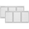 Vent Systems 300 x 150 mm - Confezione da 2 coperture per prese d'aria - Bianco - Griglia in metallo con protezione antiparassitari integrata senza viti
