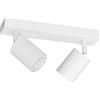 Klighten Faretti da Soffitto Orientabili Bianco, con 2 Attacco GU10, Plafoniera 2 Luci Interno, lampada Soffitto per Cucina, Soggiorno, Camera da Letto, Max 50W x 2, Lampadina Non Inclusa