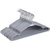 HOUSE DAY Grucce in metallo per vestiti resistenti, grucce grigie per adulti, confezione da 40 grucce antiscivolo in metallo rivestito, resistenti e salvaspazio, in gomma, 40,6 cm