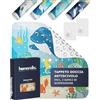 homerella® Tappeto doccia antiscivolo 53x53cm incl. 2 Ganci - Tappetino doccia sensibile alla pelle - Tappeto per doccia rettangolare - Tappetini antiscivolo per doccia bambini