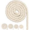 FORBELL Cordoncino di cotone, corda di cotone macramè, molte misure, per lavori fai da te, regali (10 mm (4 m)
