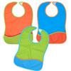 Ti TIN Confezione 3 Bavaglini Impermeabili 100% Poliuretano | Set Di 3 Bavaglini Traspiranti con Nastro Auto-chiudente Per Bambini Di Età Superiore a 1 Anno, 31x42 cm