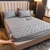 YUDEYU Strato Trapuntato Lenzuola con Angoli Tessuto in Morbido Pile di Cristallo Lenzuolo Singolo Matrimoniale Coprimaterassi Toppers Fitted Sheets (Colore : Grey, Taglia : 140x200cm+26cm)