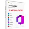 Microsoft OFFICE 2024 LTSC PRO PLUS LICENZA PER 5PC ATTIVAZIONE ONLINE 32/64 BIT KEY ESD