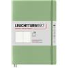 LEUCHTTURM1917 Taccuino Medium (A5), Copertina morbida, Sage, Puntinato | 123 pagine numerate, cucito a filo, 2 segnapagina, indice, senza acidi