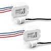 deleyCON 2x Mini Infrarossi Rilevatore di Movimento All'interno Portata 6m a 360° la Costruzione Più Piccola Quasi Invisibile IP20 da Incasso - Bianco