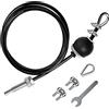 LFJ Fitness Cavo Acciaio, Fune Corda Palestra Filo Acciaio Attrezzature Palestra in Casa Multifunzione Accessori fai da te (2,5 m con Gravity Ball)