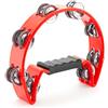 TIGER Tam14-Rd - Tamburello A Mezza Luna, colore Rosso