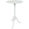 Spetebo - Tavolino decorativo in legno, Ø 29,5 cm, colore: Bianco