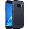 JETech Ultra Sottile Cover per Samsung Galaxy S7, Magro Cellulare Custodia con Assorbimento Degli Urti e Progettare in Fibra di Carbonio (Blu)