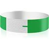 Vicloon Bracciali per Feste, 100pezzi Braccialetti di Carta Impermeabili, Braccialetti Colorati con Chiusura Adesiva, per Eventi, Festival, Concerti, Cena (Verde)