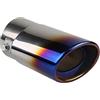 ETOPARS 62mm Tubo di Scarico Auto Universale Terminale di Scarico Tubo di Punta del Silenziatore di Scarico Acciaio Inossidabile Uscita Singola Dritto Blu