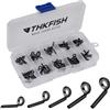 THKFISH Anelli Canna da Pesca Kit di Riparazione per canne da Pesca Punte per canne da Pesca a Mosca Kit di Sostituzione Senza Telaio 70 Pezzi,10 Taglie