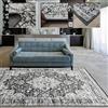 Tadi & Imperio1979 Tappeto classico molto sottile per soggiorno, ingresso, camera da letto, stile tradizionale, leggero e antiscivolo, colore antracite, grigio argento e taupe.