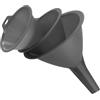 Fackelmann Set da 3 Imbuti, per riempire, versare, adatto agli alimenti, imbuto in plastica resistente, lavabile in lavastoviglie, dimensioni 8,9,11 cm circa