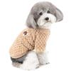 ZUNEA Cappottino Maglione Invernale per Cani di Piccola Taglia Gatto Felpe in Pile Caldo e Morbido Pullover Felpa Cucciolo Cappotto Chihuahua Vestiti Animali Abbigliamento Marrone L