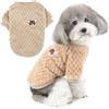 ZUNEA Cappottino Maglione Invernale per Cani di Piccola Taglia Gatto Felpe in Pile Caldo e Morbido Pullover Felpa Cucciolo Cappotto Chihuahua Vestiti Animali Abbigliamento Marrone XL
