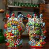 VERUS Teste di Moro siciliane in Ceramica Caltagirone Donna Uomo Sicily Art 35 cm