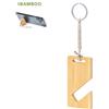 Portachiavi con logo personalizzato in bamboo con supporto per smartphone Zeke personalizzate o neutre