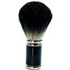 Golddachs - Pennello da barba, 100 per cento Peli Di Tasso, Argento Nero manico in metallo, 1 pezzi