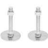 Ganter Normelemente | 2 pezzi | Piedini in acciaio inox - GN 41-40-M12-80-D0-SK | Diametro piede 40 mm