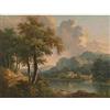 Wee Blue Coo Painting Old Master Abraham Pether Wooded Hilly Landscape Art Print Poster Wall Decor 12X16 Inch Pittura Vecchio maestro Legna Paesaggio Manifesto Parete