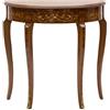 MAXIOCCASIONI Consolle a mezza luna in legno massello intarsiato stile classico Misure: 80x40x78 H cm