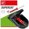 SWISSINNO Trappola per Ratti PRO SuperCat - Trappola Riutilizzabile e Affidabile - Eliminazione Rapida e Precisa - Con Esca al Burro di Arachidi - 1 Trappola + 2 Siringhe di Ricarica