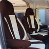 BREMER SITZBEZÜGE Set di 2 coprisedili per piloti compatibili con camper Ducato Weinsberg Adria Dethleffs | Set di 2 coprisedili con braccioli in marrone/beige | WPL411