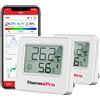 ThermoPro TP357 260FT Termometro da casa Bluetooth per interni con monitor remoto di temperatura e umidità e APP intelligente