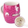 6vibes Molang - Tazza grande, 400 ml, in porcellana, motivo unicorno, tazza con piupiù, grande come regalo