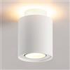 URing Faretto LED da incasso, orientabile, 6 W + 5 W, faretto da soffitto, rotondo, IP20 per soggiorno, con chip LED e GU10, 3000 K, bianco caldo, 230 V, bianco opaco